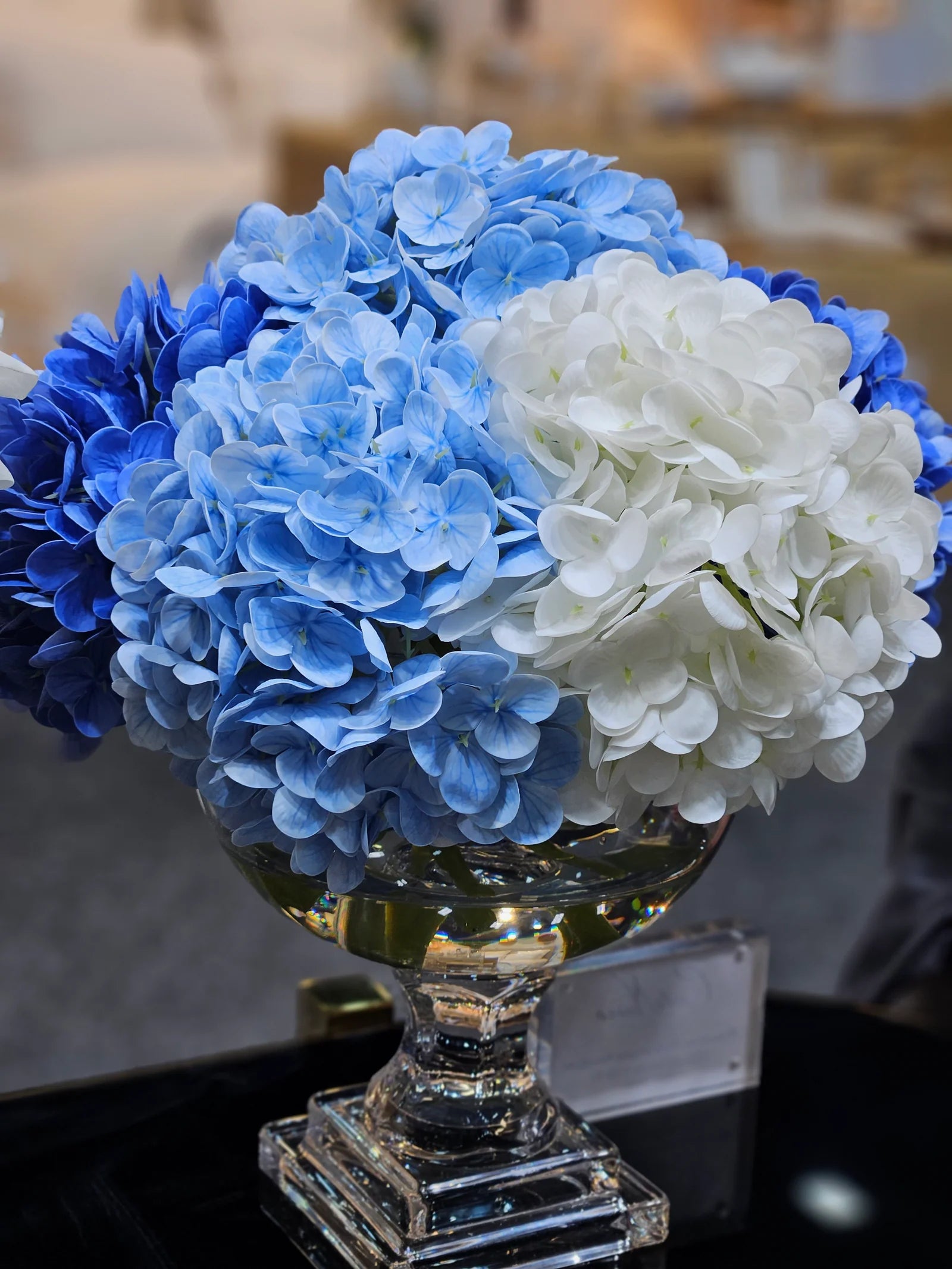 Provence Hydrangea Bouquet - Medium - Mixed Blue