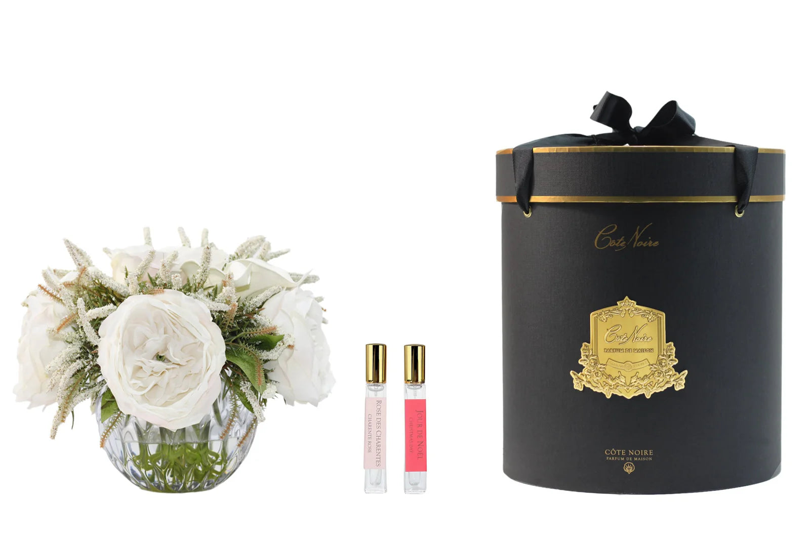 Luxury Round Peonies & Lilies Bouquet - Ivory White