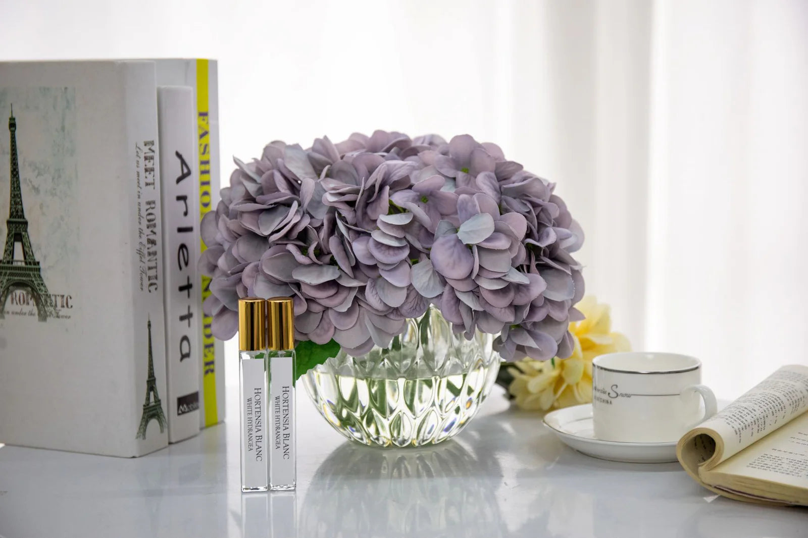 Luxury Round Hydrangea Bouquet - Blue