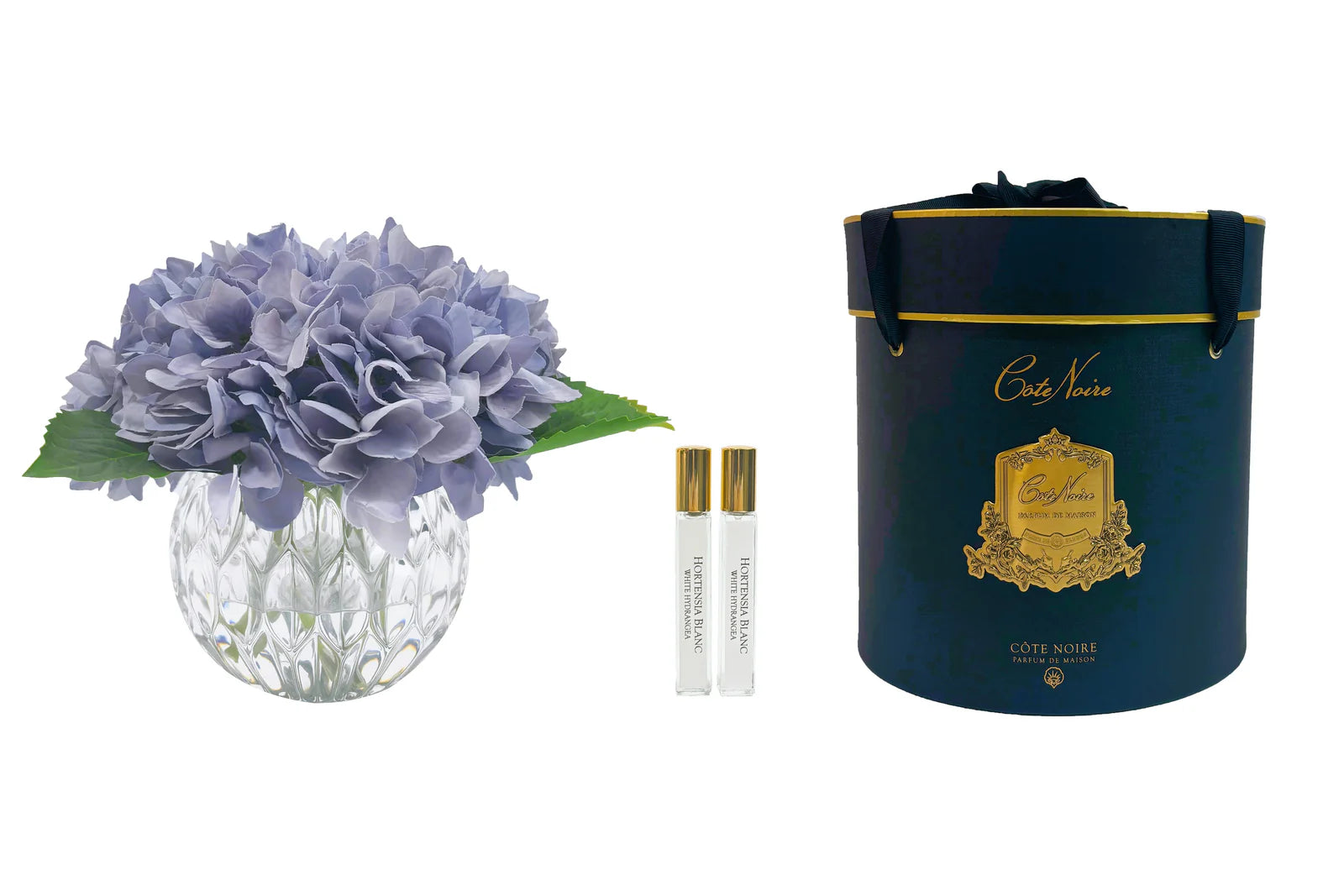 Luxury Round Hydrangea Bouquet - Blue