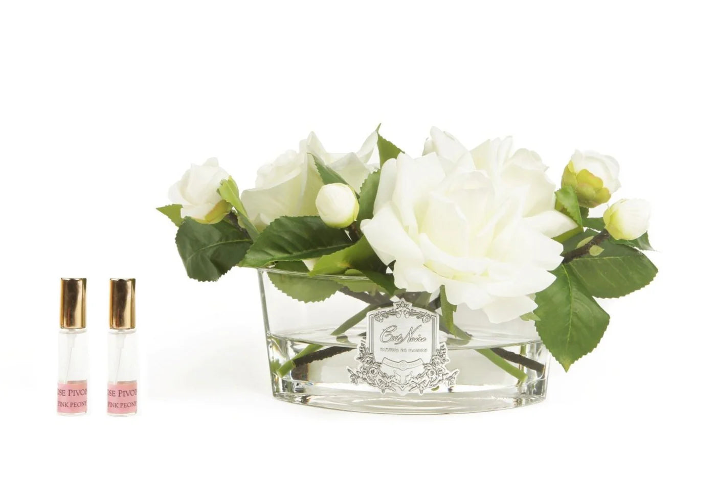 Luxury Oval Rose Bouquet - Ivory White