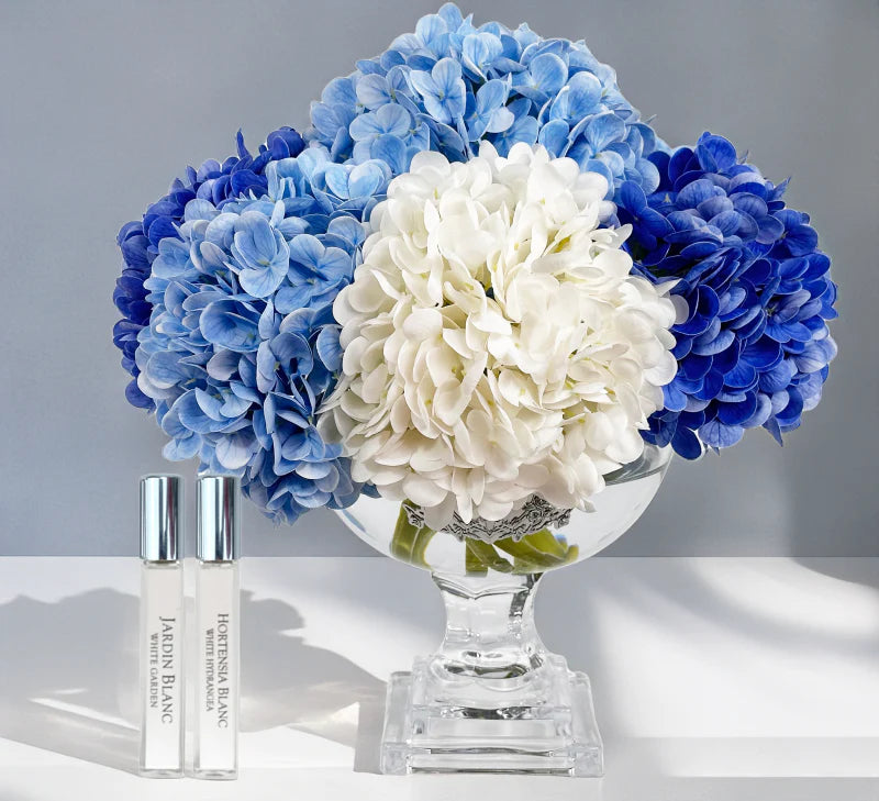 Provence Hydrangea Bouquet - Medium - Mixed Blue