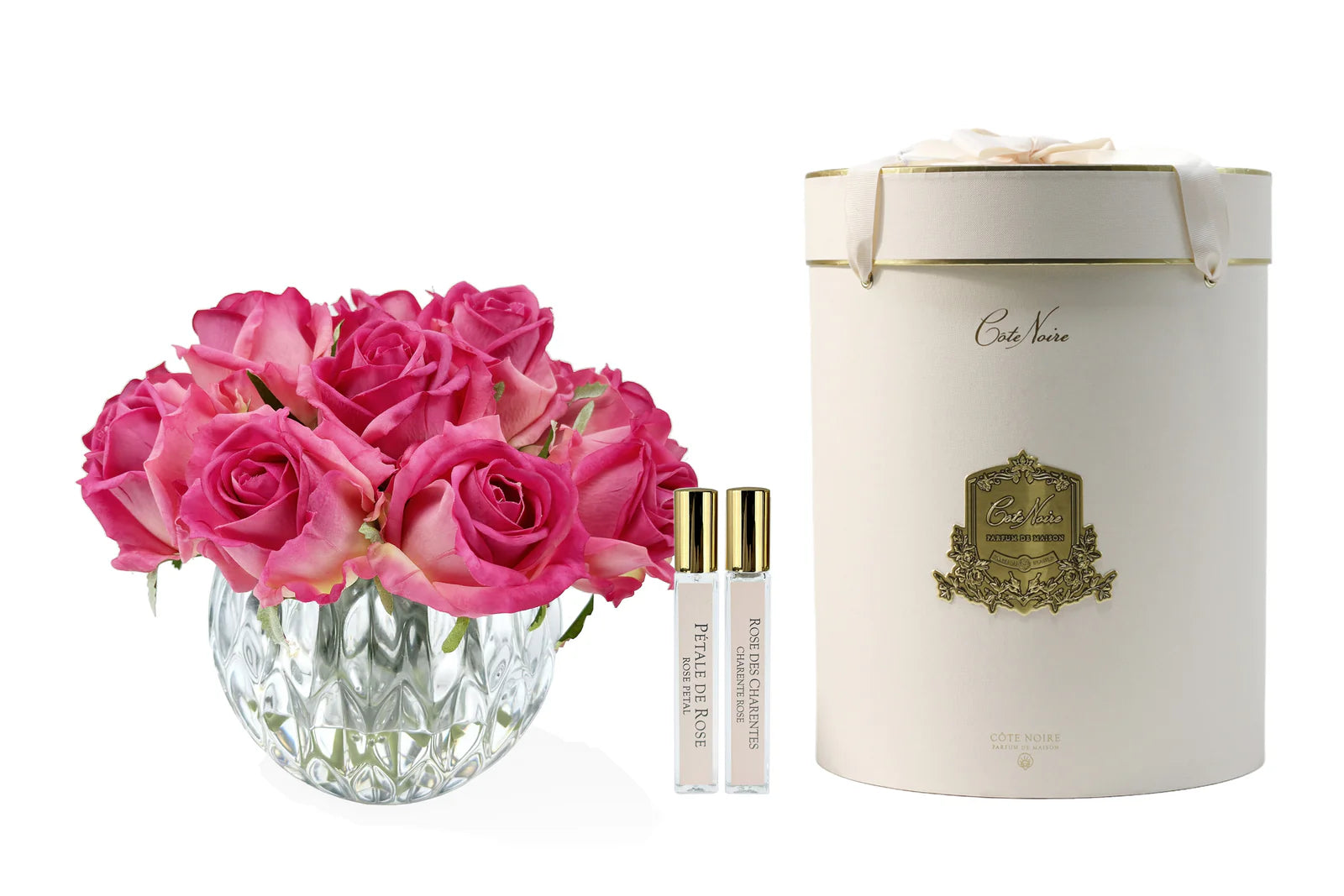 Luxury Round 13 Rose Bud Bouquet - Magenta
