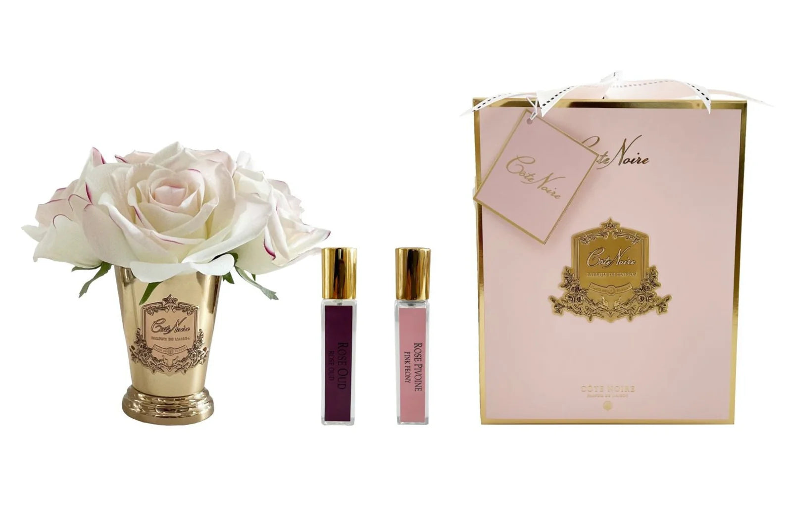 Seven Rose Bouquet - Pink Blush - Gold