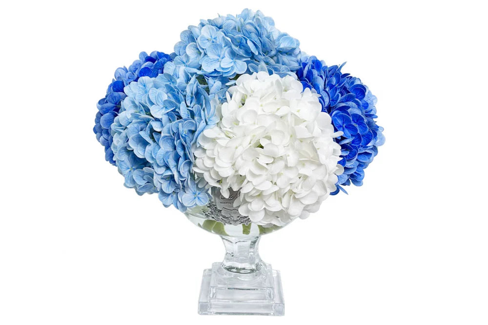 Provence Hydrangea Bouquet - Medium - Mixed Blue