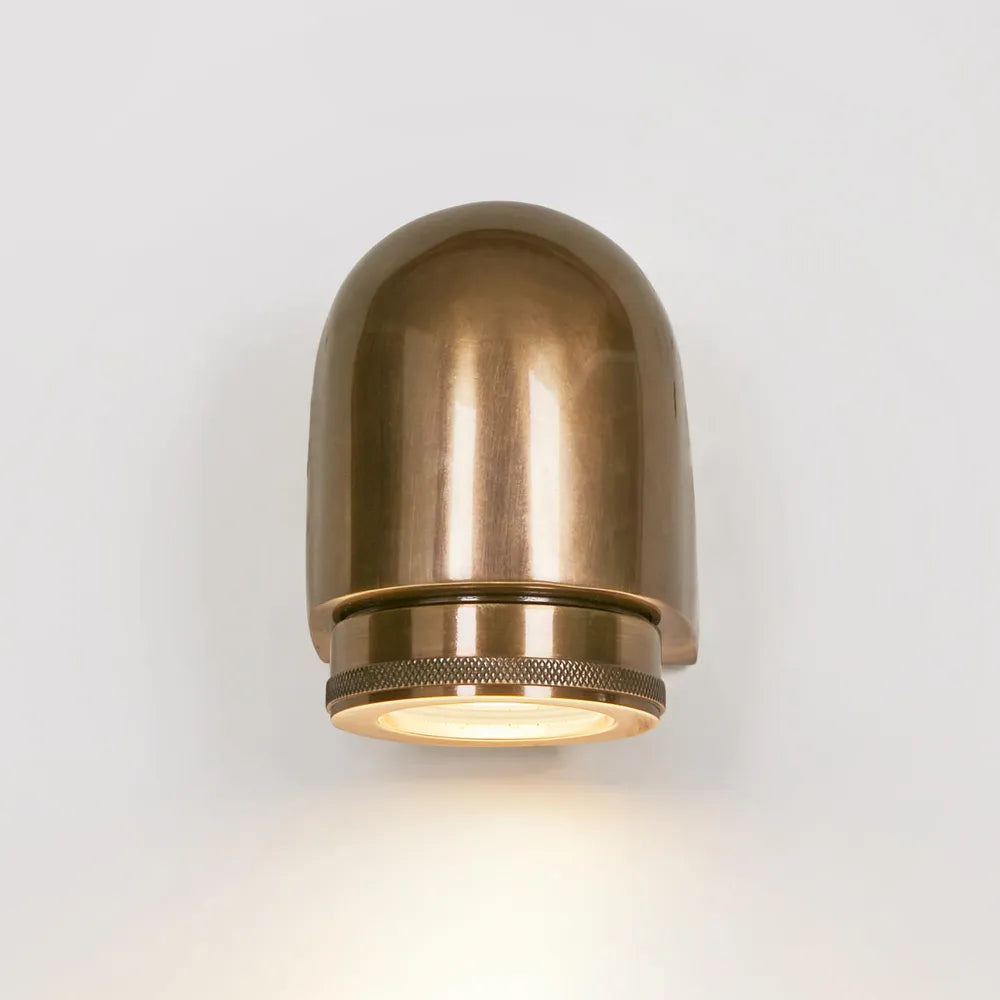 Sea Rock Outdoor Wall Light Antique Brass