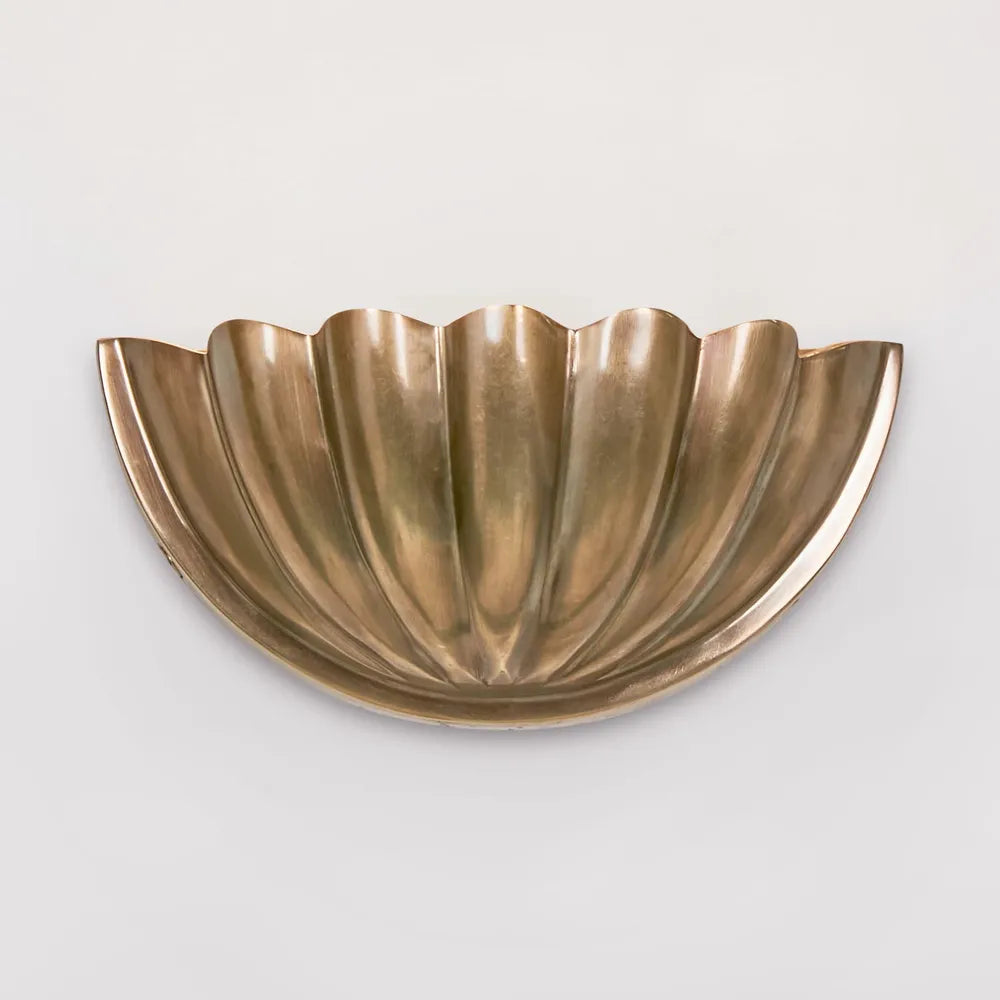 Half Moon Shell Shade Wall Light Small