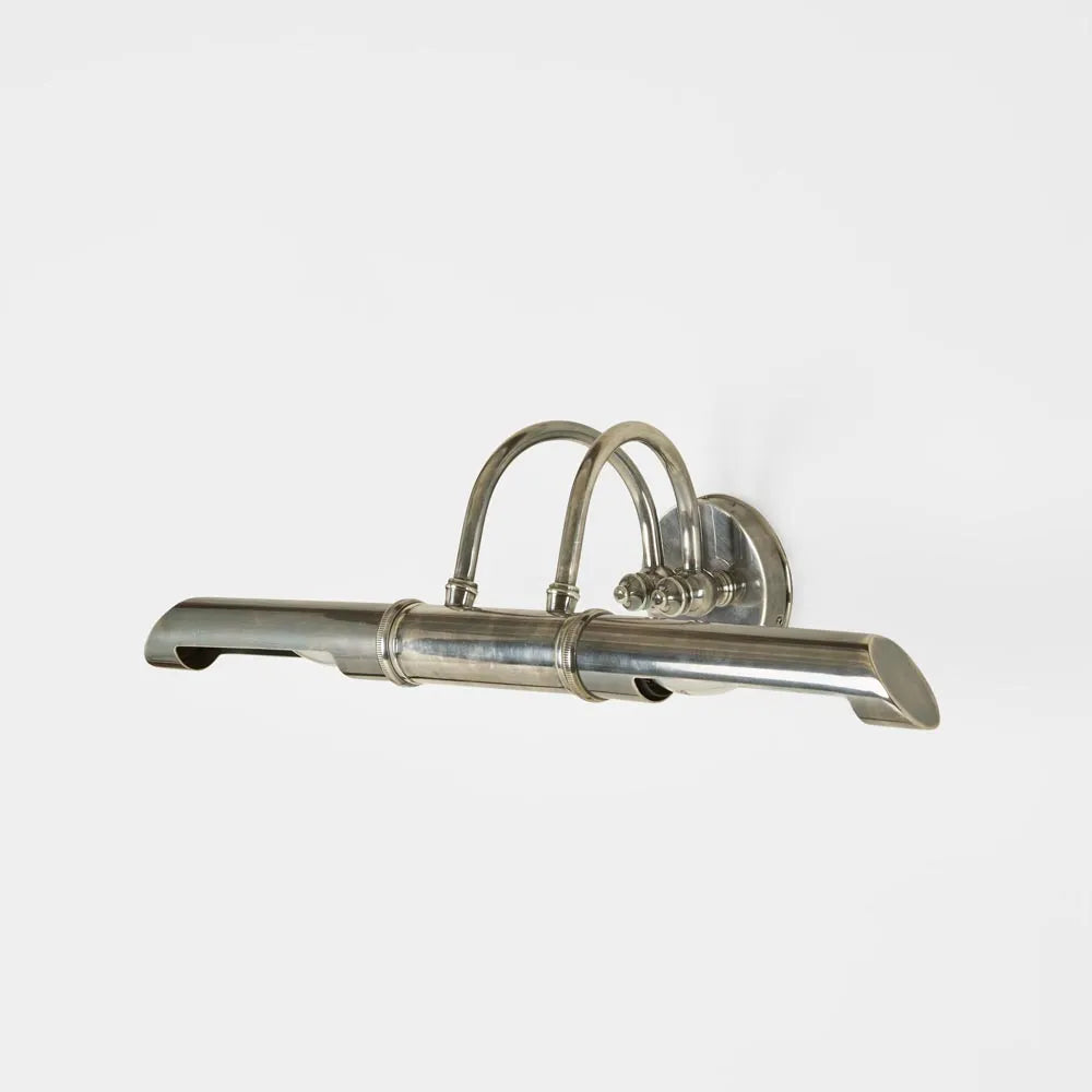 Bankers Wall Light Antique Silver