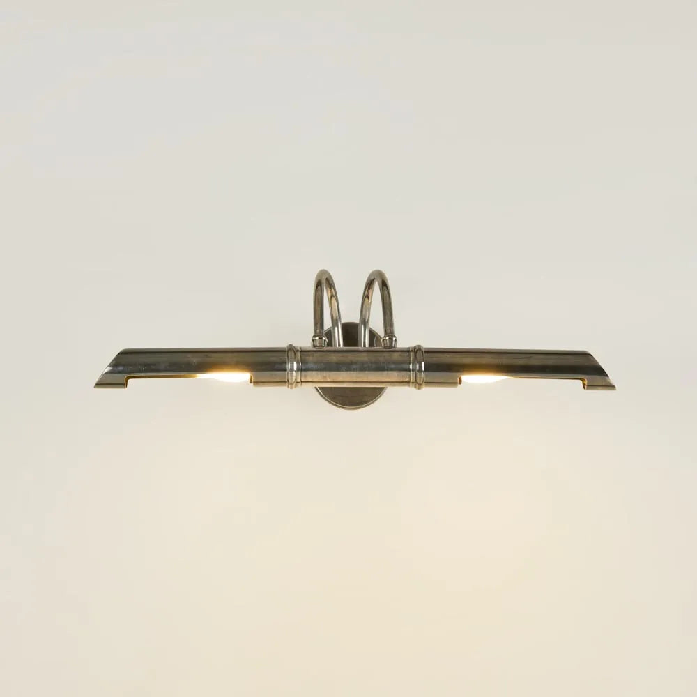 Bankers Wall Light Antique Silver