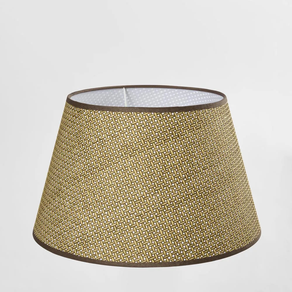 Basket Weave Taper Lamp Shade Large Brown