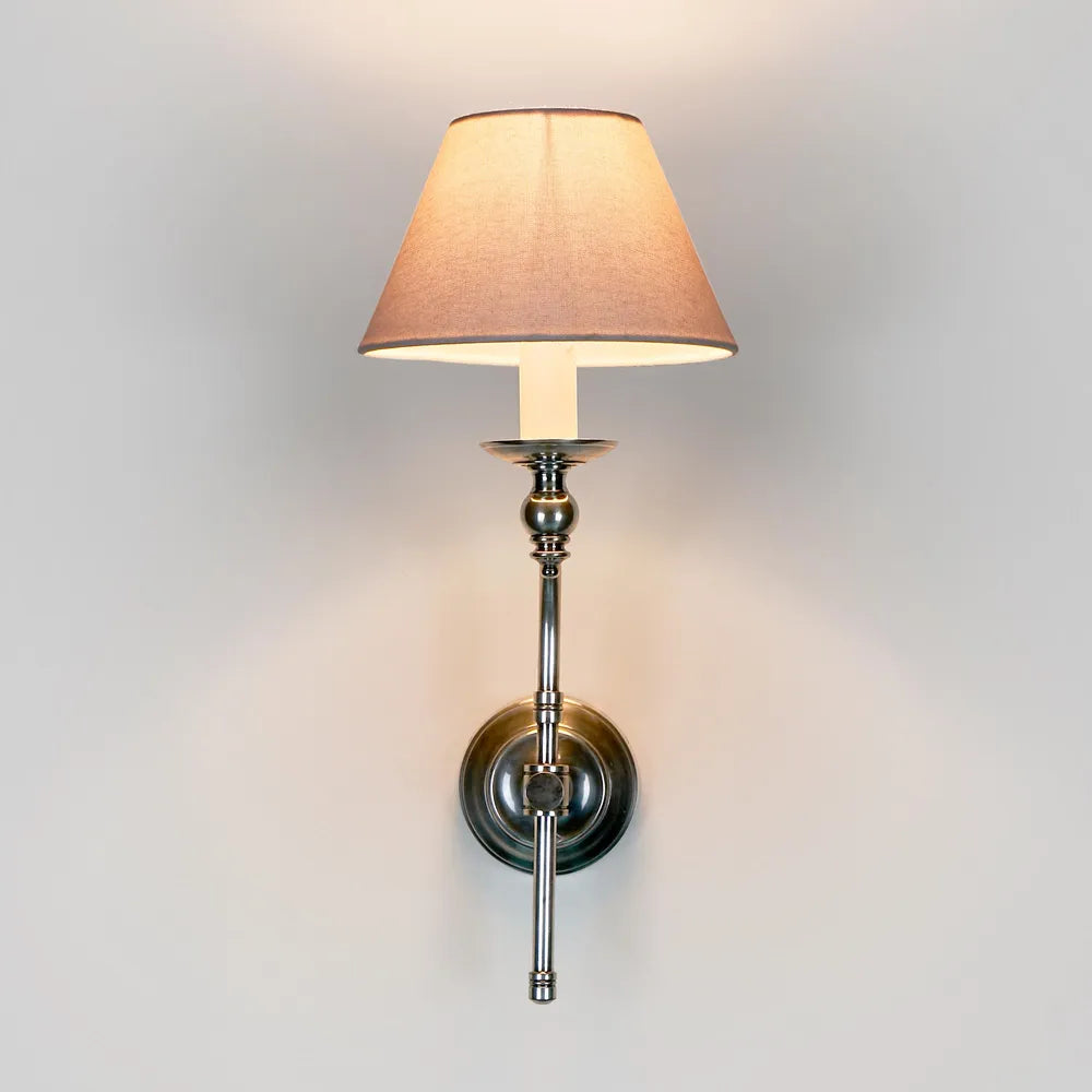 Soho Curved Wall Light Base Antique Silver