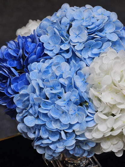 Provence Hydrangea Bouquet - Medium - Mixed Blue