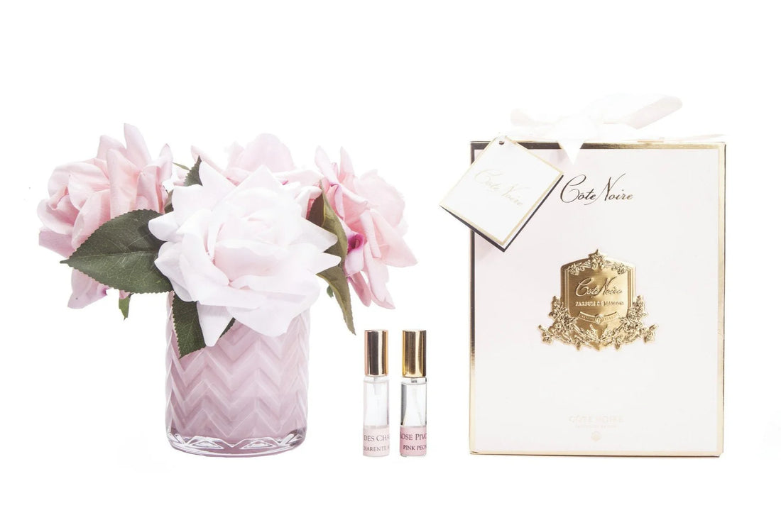 Herringbone Flower - Pink - Pink Roses