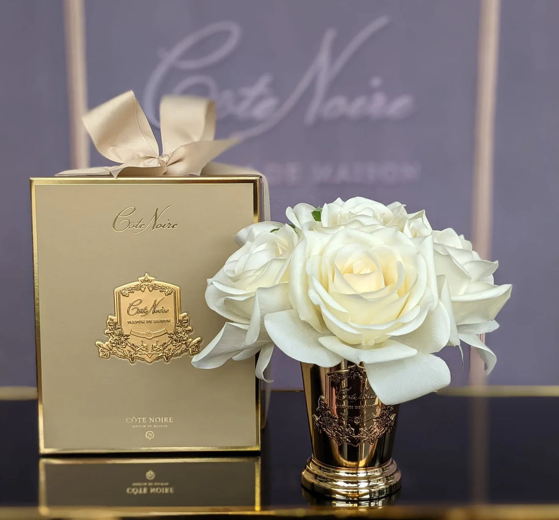Seven Rose Bouquet - Champagne - Gold