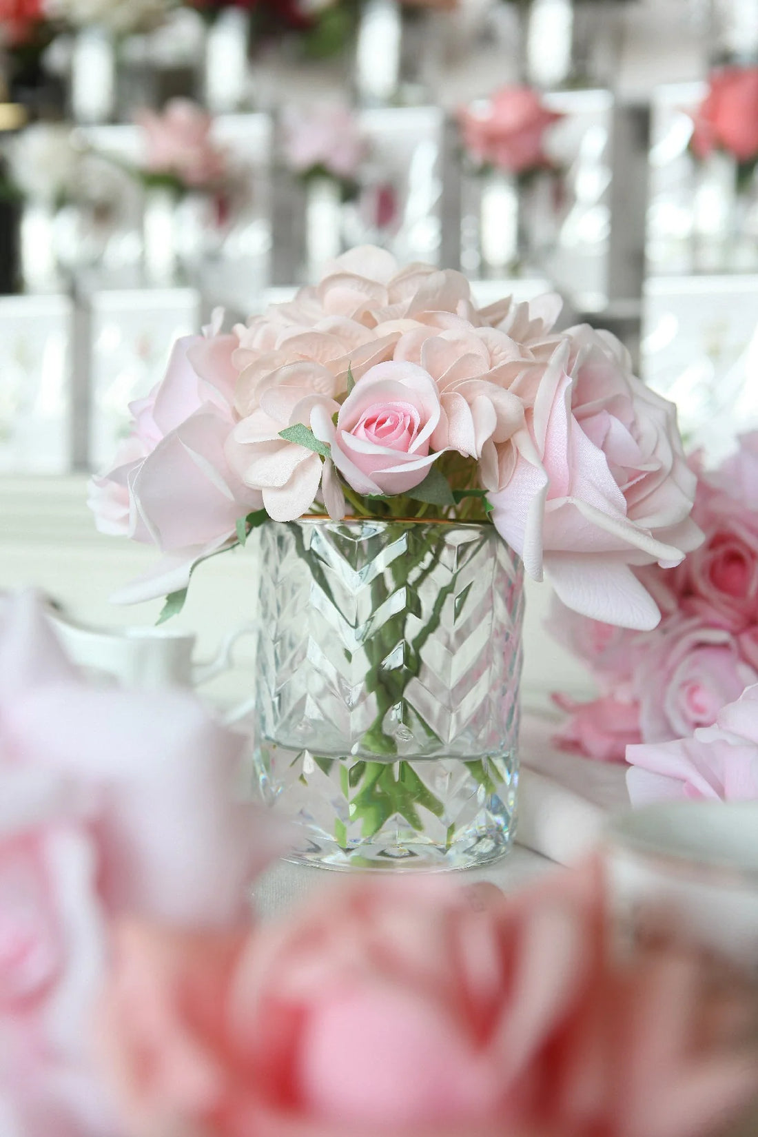 Herringbone Flower - Roses &amp; Hydrangeas