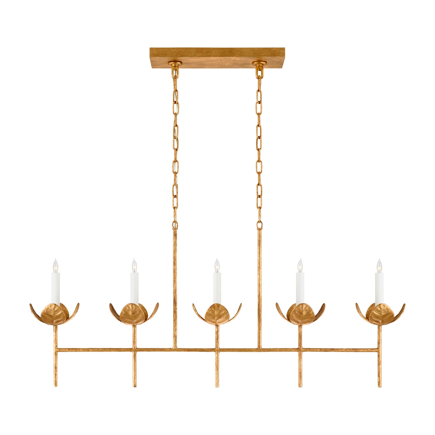 Julie Neill - Illana Large Linear Chandelier - Antique Gold
