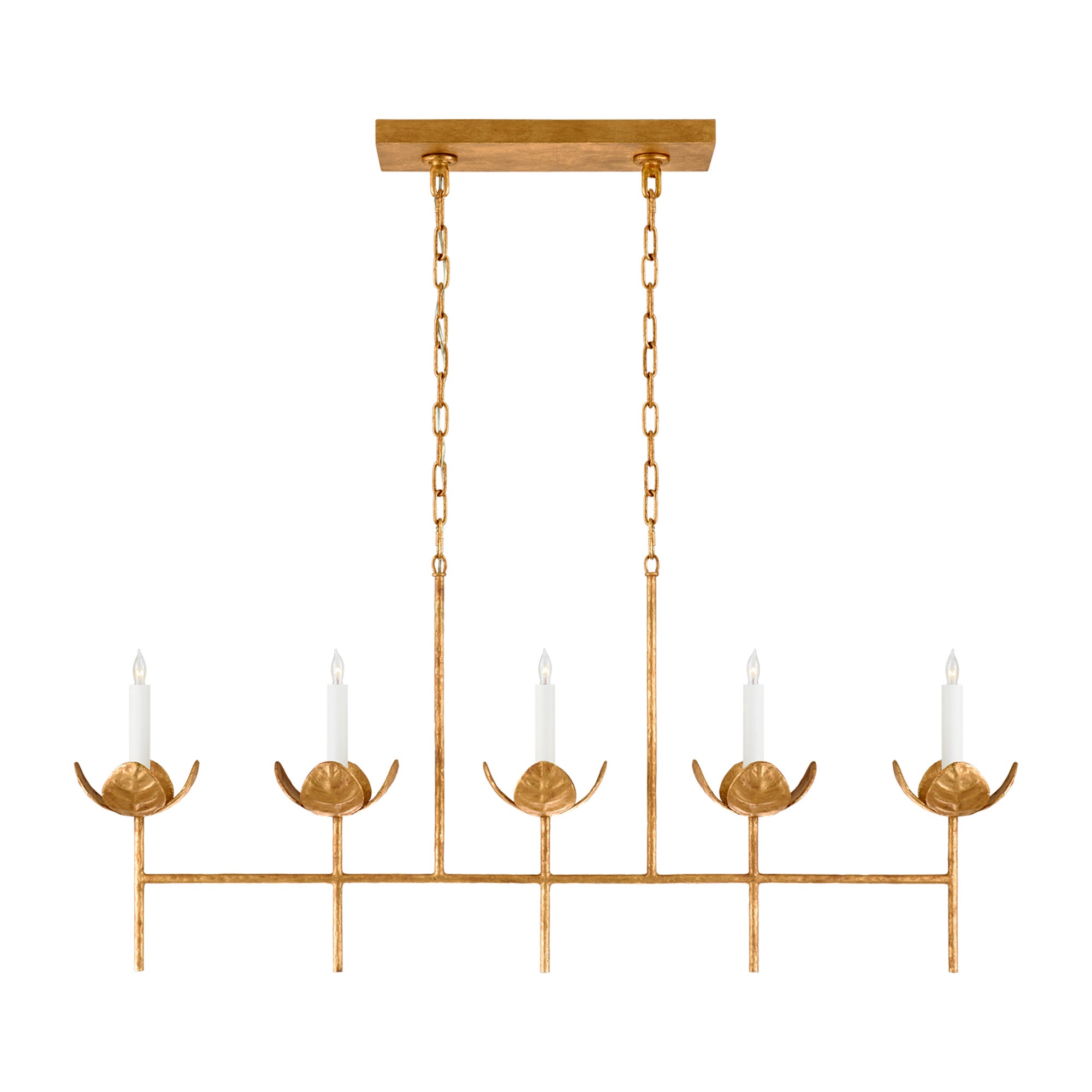 Julie Neill - Illana Large Linear Chandelier - Antique Gold