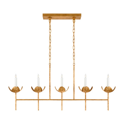 Julie Neill - Illana Large Linear Chandelier - Antique Gold