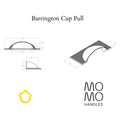 Barrington Cup Pull - Polished Nickel