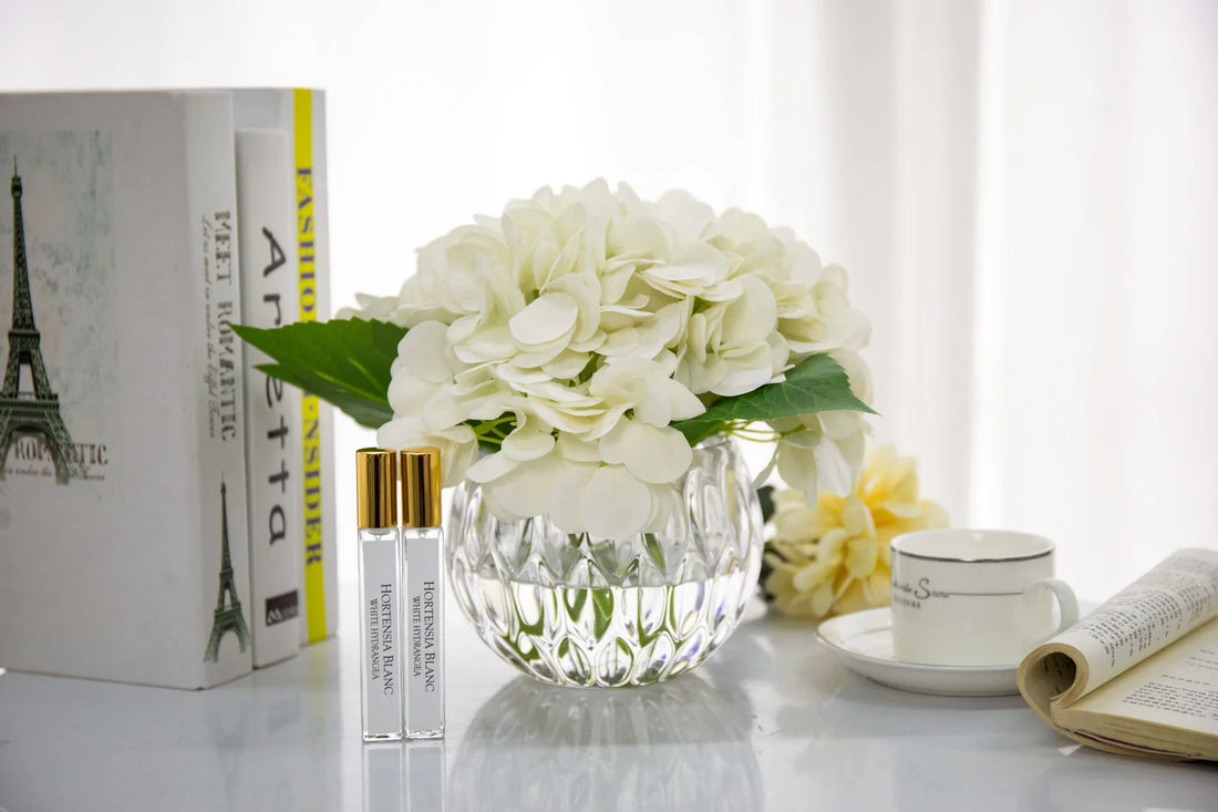 Luxury Round Hydrangea Bouquet - Ivory White