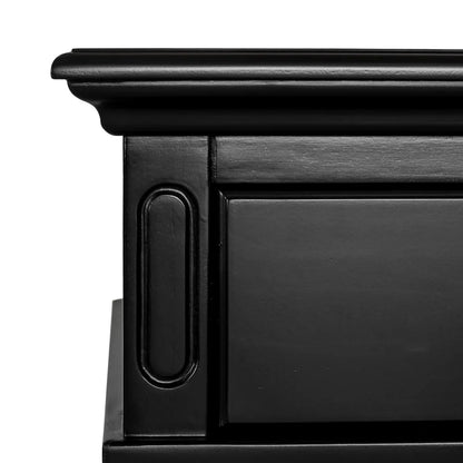 Sorrento Hamptons 130cm 2 Drawer Console - Black