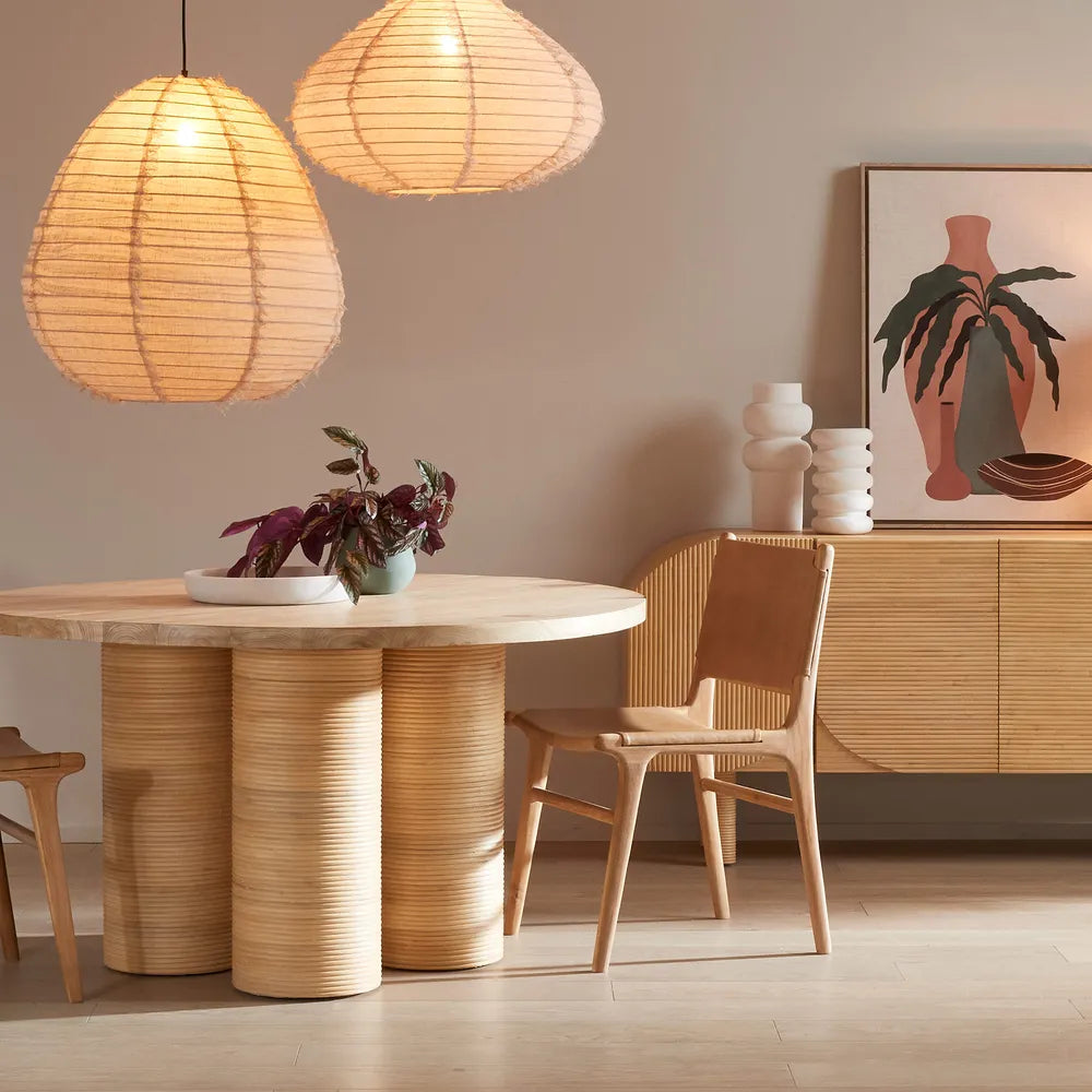 Marvin Dining Chair Leather at the BACK - Toffee