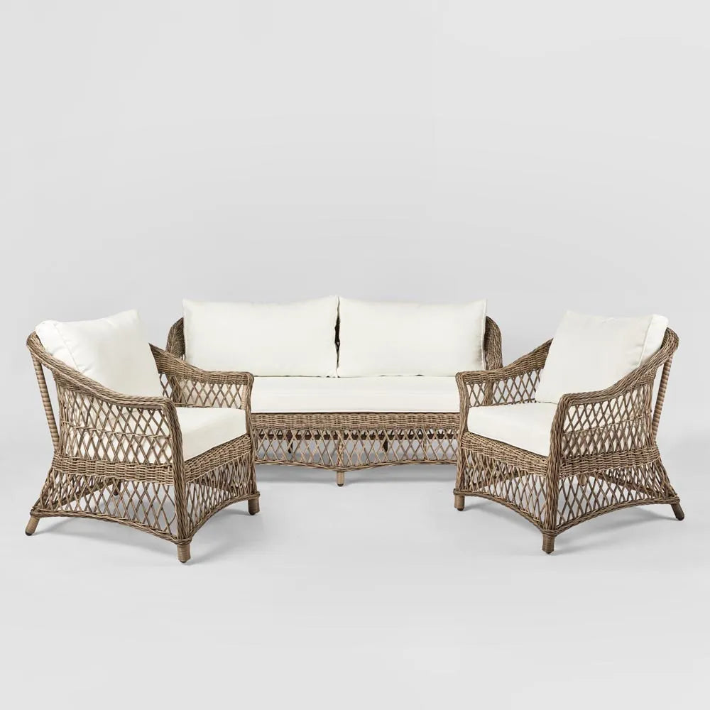 Marco Synthetic Wicker 3-piece Outdoor Lounge Set