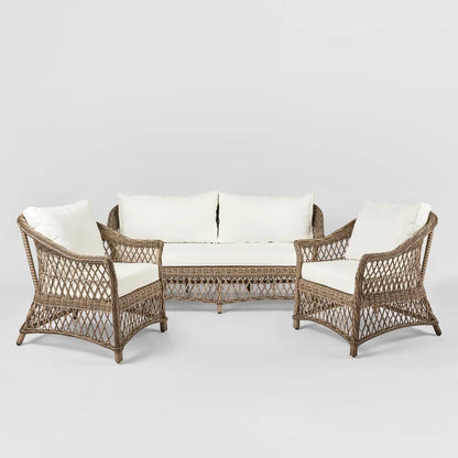 Marco Synthetic Wicker 3-piece Outdoor Lounge Set