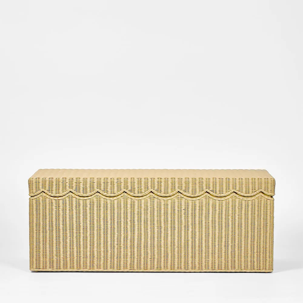 Belle Rattan Storage Bench Natural