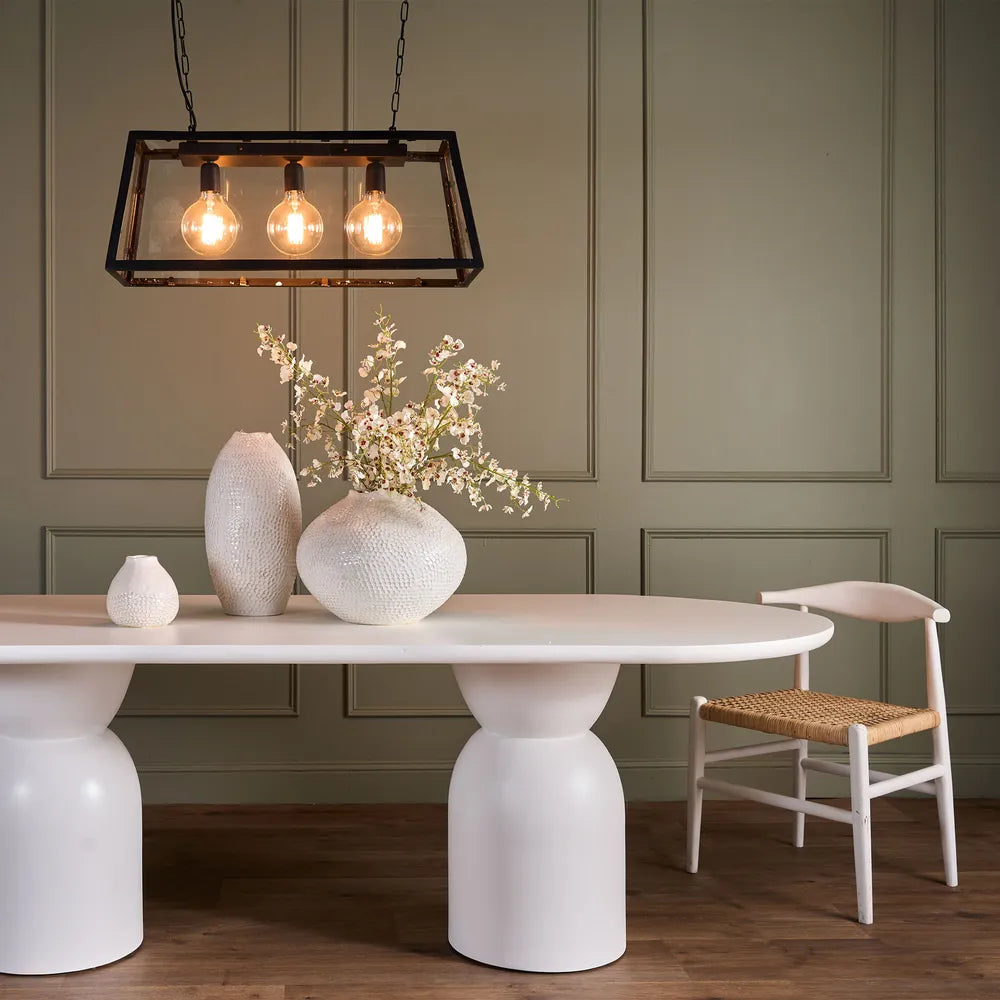 Olive Dining Table Oval White - 240cm
