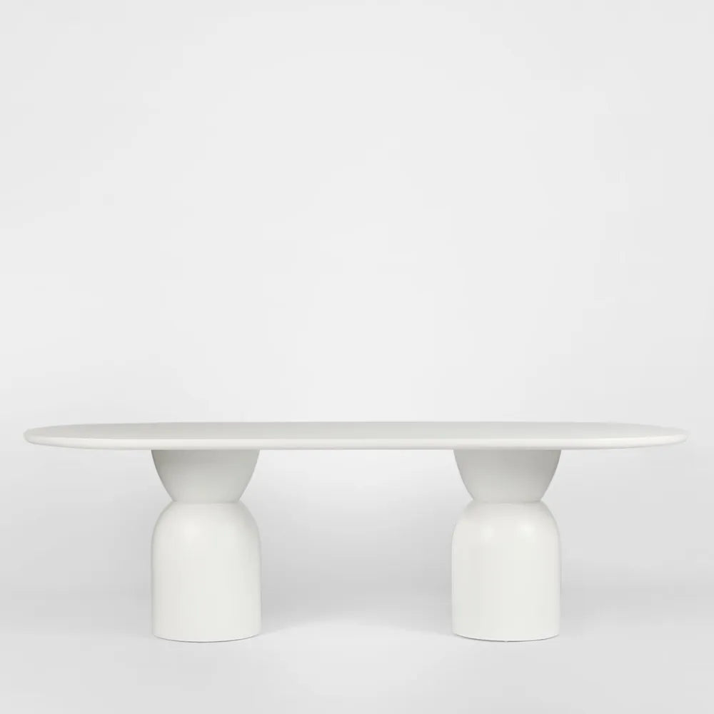 Olive Dining Table Oval White - 240cm