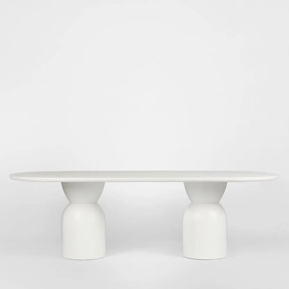 Olive Dining Table Oval White - 240cm