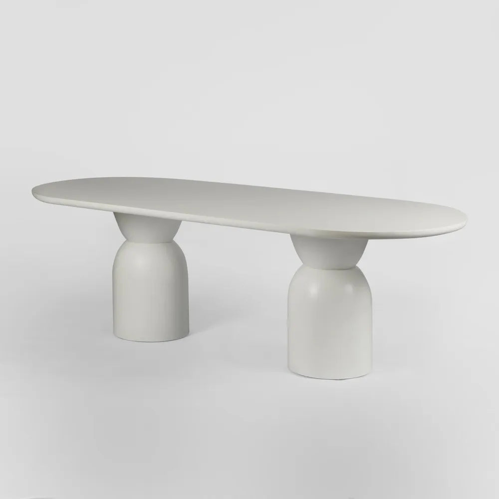 Olive Dining Table Oval White - 240cm