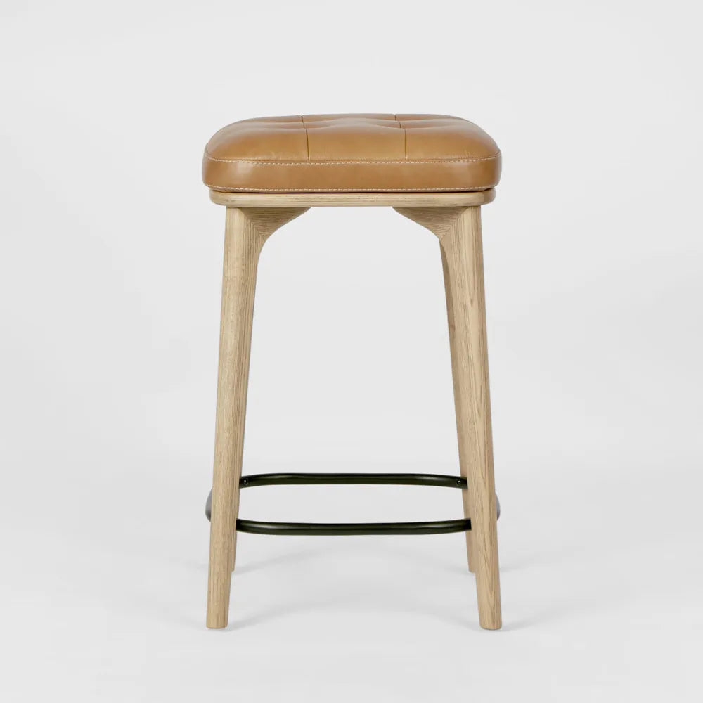 Carlton Leather Counter Stool Tan