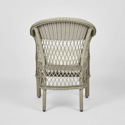 Marco Aluminum Synthetic Wicker Chair Grey -Outdoor