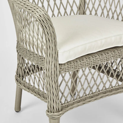 Marco Aluminum Synthetic Wicker Chair Grey -Outdoor