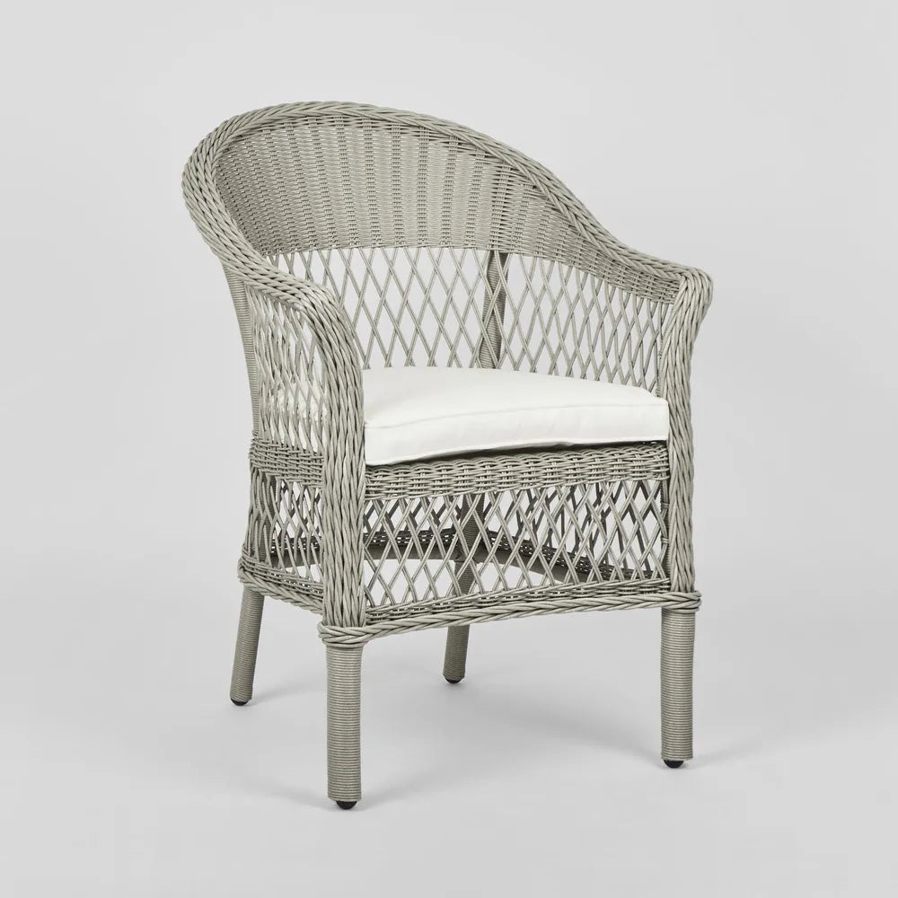 Marco Aluminum Synthetic Wicker Chair Grey -Outdoor