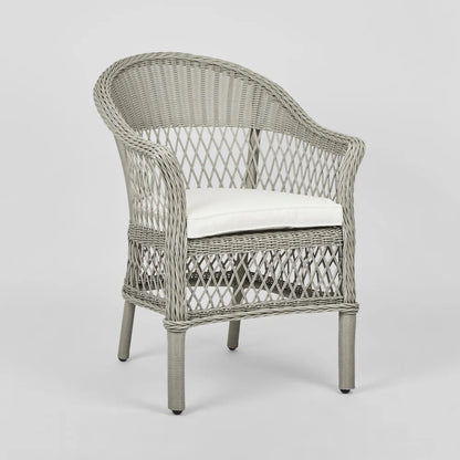 Marco Aluminum Synthetic Wicker Chair Grey -Outdoor