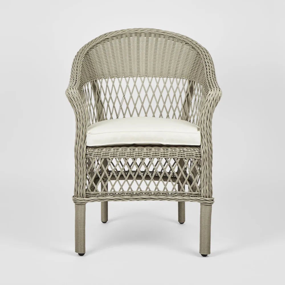 Marco Aluminum Synthetic Wicker Chair Grey -Outdoor