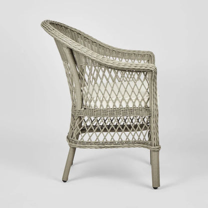 Marco Aluminum Synthetic Wicker Chair Grey -Outdoor
