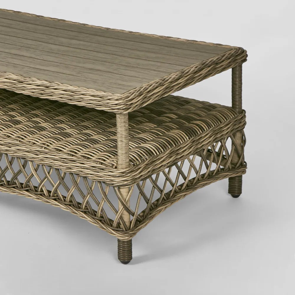 Marco Aluminium Synthetic Wicker Coffee Table Natural