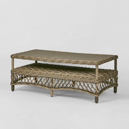 Marco Aluminium Synthetic Wicker Coffee Table Natural