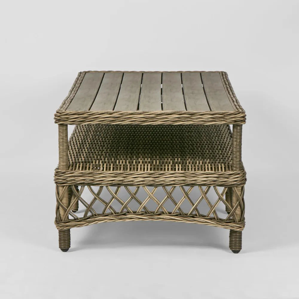 Marco Aluminium Synthetic Wicker Coffee Table Natural