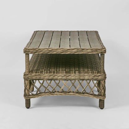 Marco Aluminium Synthetic Wicker Coffee Table Natural