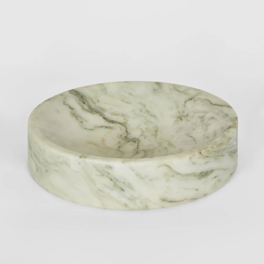 Solange Marble Bow Green &amp; White Large