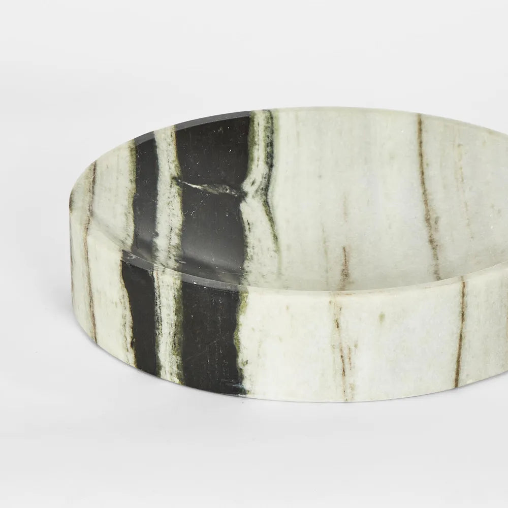 Solange Marble Bowl Black &amp; White Large