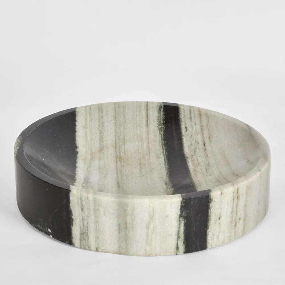Solange Marble Bowl Black &amp; White Large