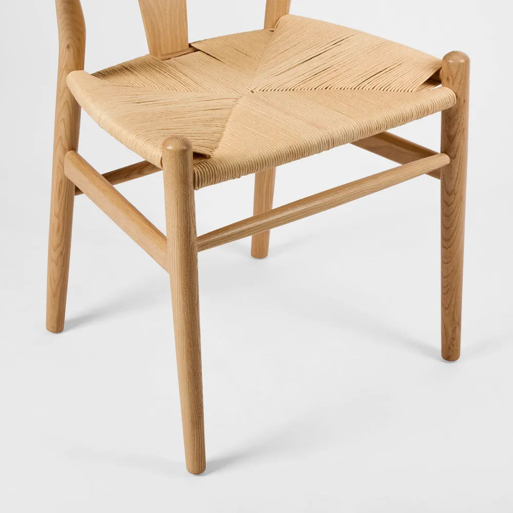 Atlas Dining Chair Ash Frame Natural Seat
