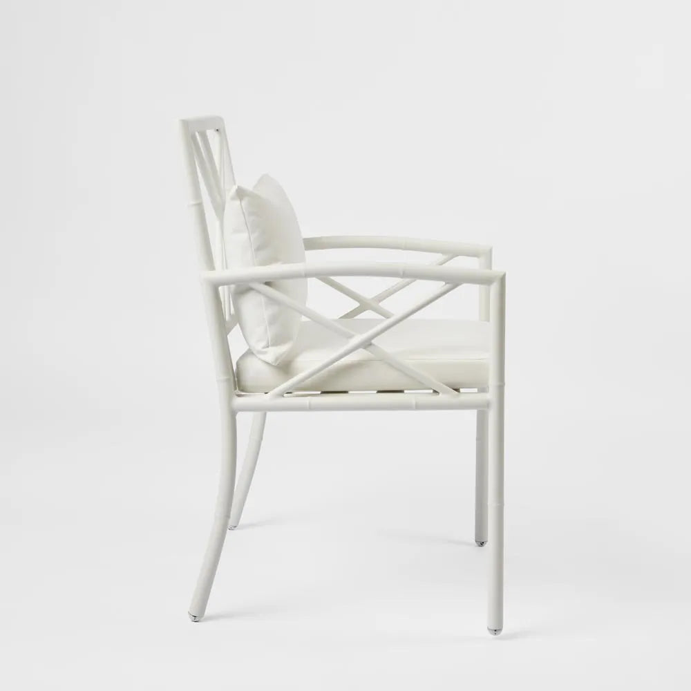 Elodie Outdoor Dining Chair White