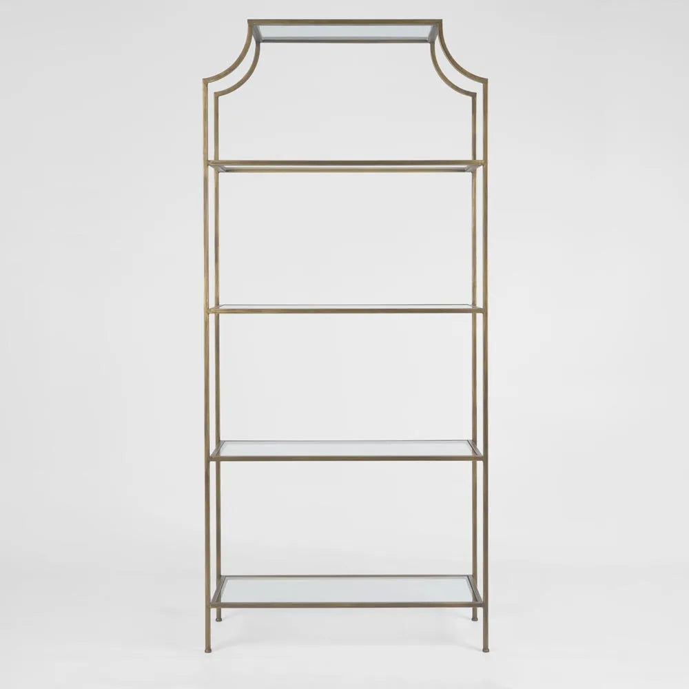 Regency Palladium Bookcase - Brass
